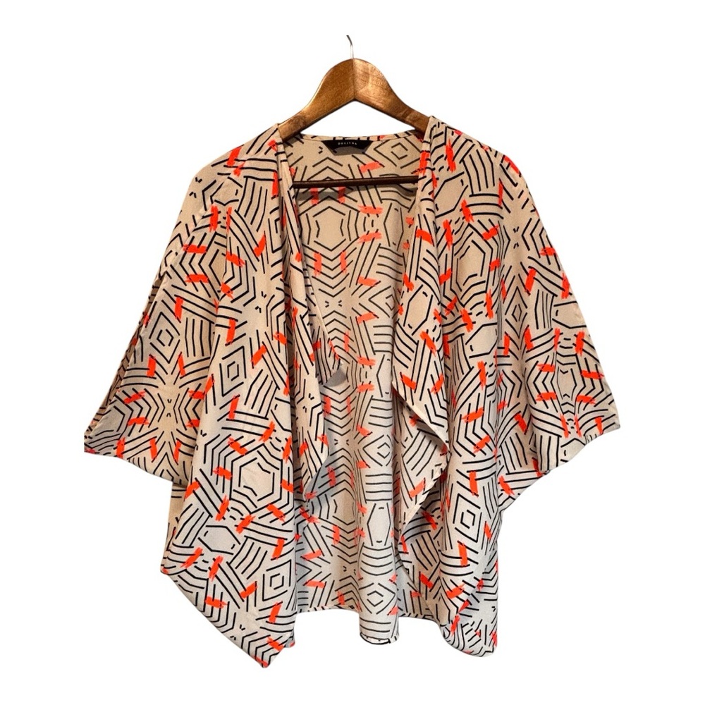 DECJUBA Orange and Black Shrug Sweater
